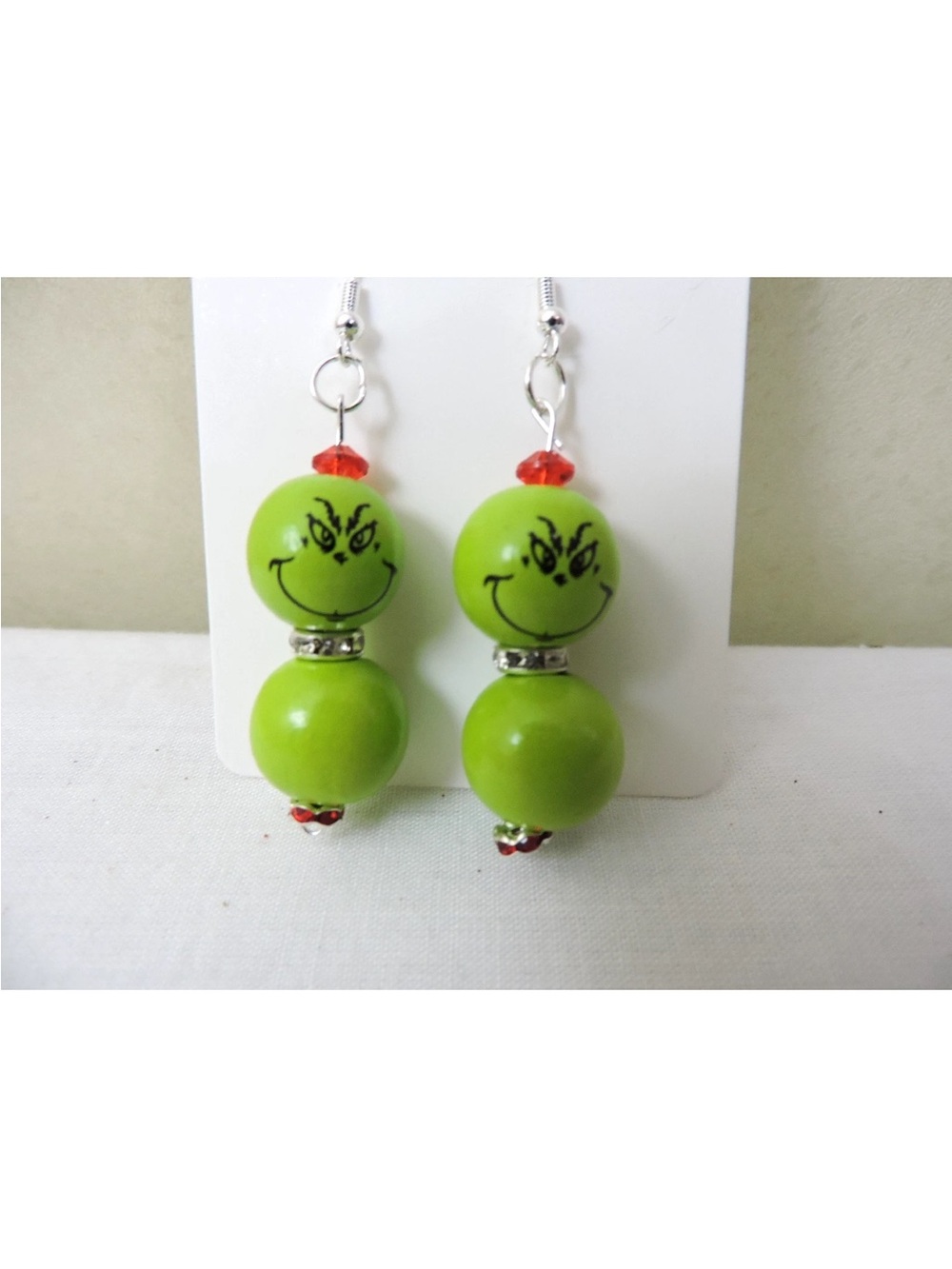 The Grinch Christmas Colorful Dangle Earrings Handcrafted Grinch Unique